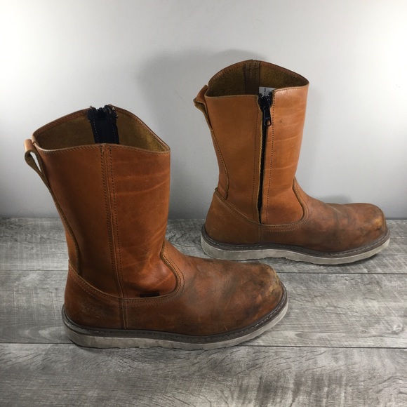 Field N Forest Men’s Leather Work Hunting Soft Toe Crepe Sole Boots Size 10.5 - Picture 3 of 11